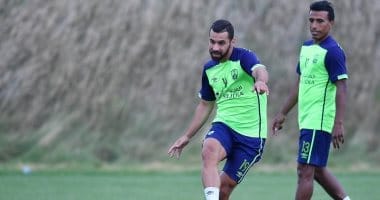 عبد الشافى فى البروفة الأخيرة مع الأهلى السعودي اليوم.. و غياب عبدالله السعيد