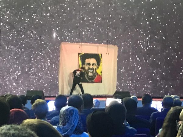صلاح يظهر على مسرح شباب العالم بحضور السيسى..واللاعب ينعي ضحايا هجوم المنيا