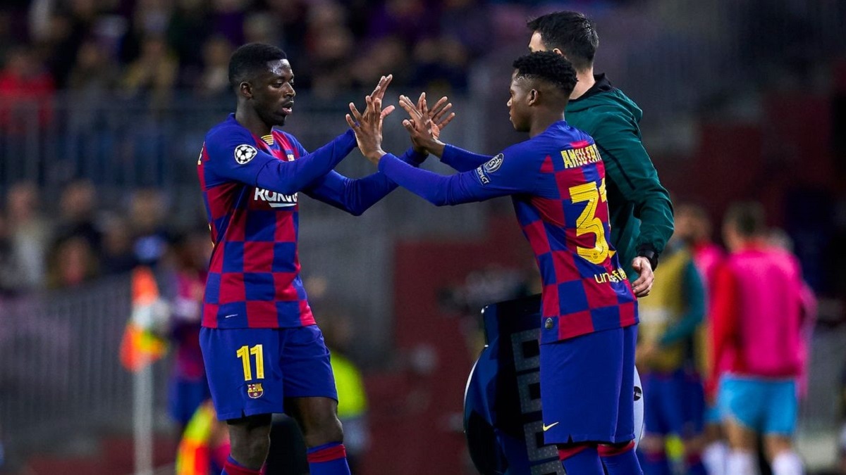 برشلونة يحدد سعر بيع عثمان ديمبلي ويقرر مصير أنسو فاتي