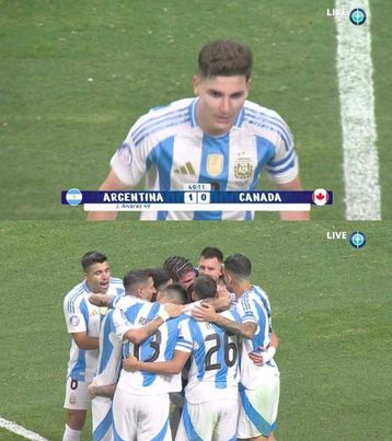 بثنائية ألفاريز ولاوتارو.. الأرجنتين تبدأ حملة الدفاع عن لقب كوبا أمريكا بالفوز على كندا
