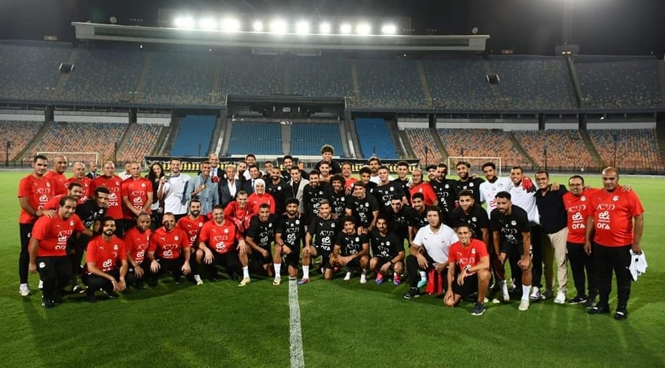 أبطال مصر بأولمبياد باريس 2024 في زيارة لـ مران منتخب مصر.