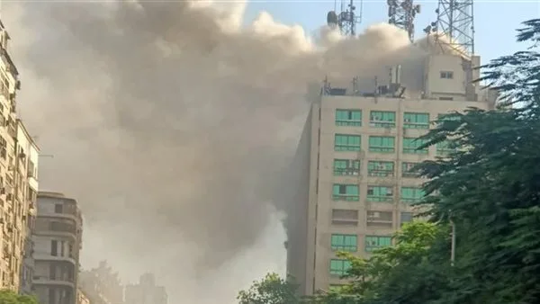 تم إخماد حريق سنترال رمسيس ويتم حاليًا تنفيذ إجراءات التبريد المطلوبة